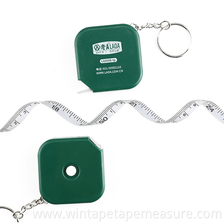 Logo Customized Green Retractable Tape Measure Square Measuring Tape